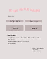 Dr.Han Barre Teacher Training - Thumbnail