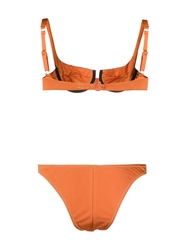 The Brigitte Set Orange Solid Bikini - Thumbnail