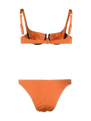 The Brigitte Set Orange Solid Bikini