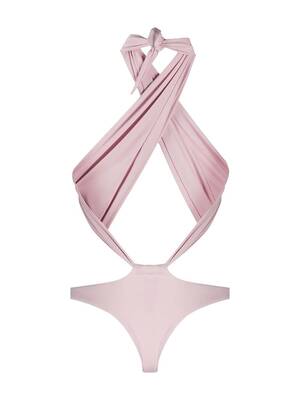 The Showpony Swimsuit Pastel Pink Solid