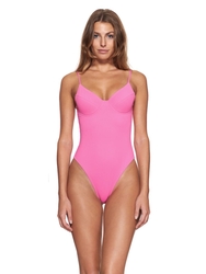 The Susy Swimsuit Hot Pink Solid (Mayo) - Thumbnail