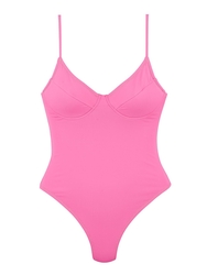 The Susy Swimsuit Hot Pink Solid (Mayo) - Thumbnail